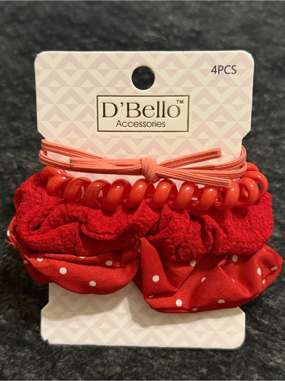 D'Bello Red Hair Accessory Set - 4 Pack